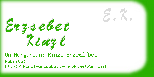 erzsebet kinzl business card